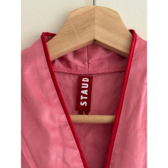 STAUD The Corso Top Pink 100% Silk Size Small - Picture 5 of 5